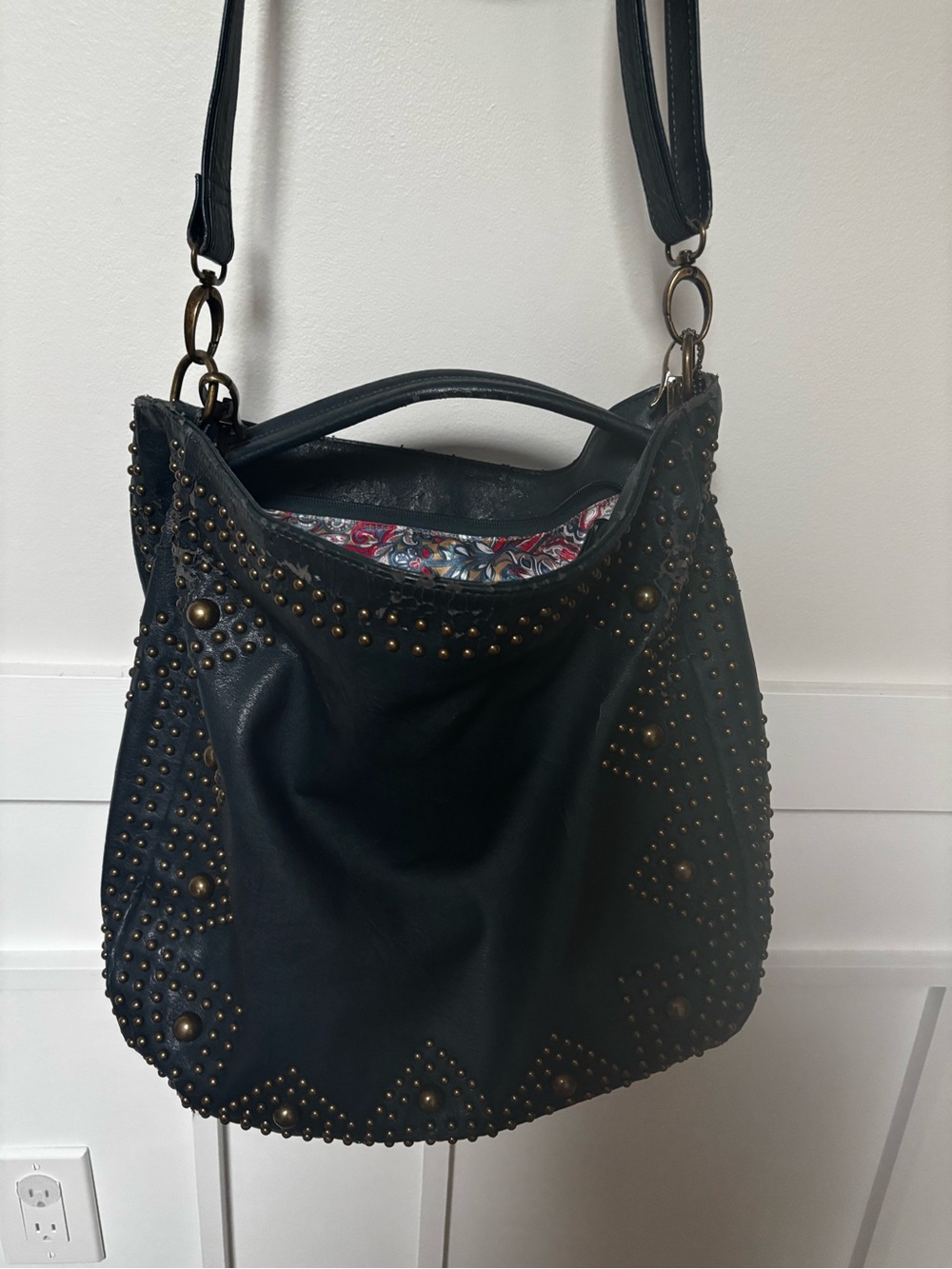 Green Studded  Shoulder Bag - Big Buddha